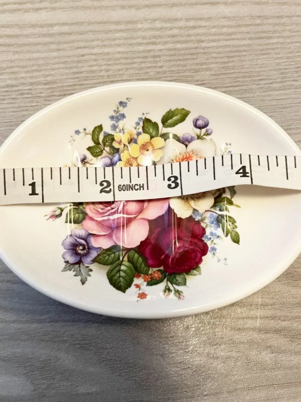 Crownford Floral Soap Dish Made in England Vintage Cottagecore Roses Garden